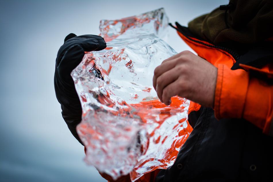 Man iceberg hand