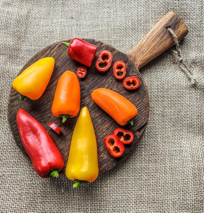 Healthy fresh peppers