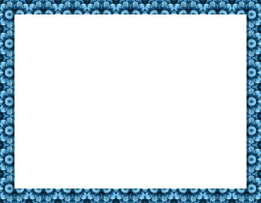 blue frame with patterns