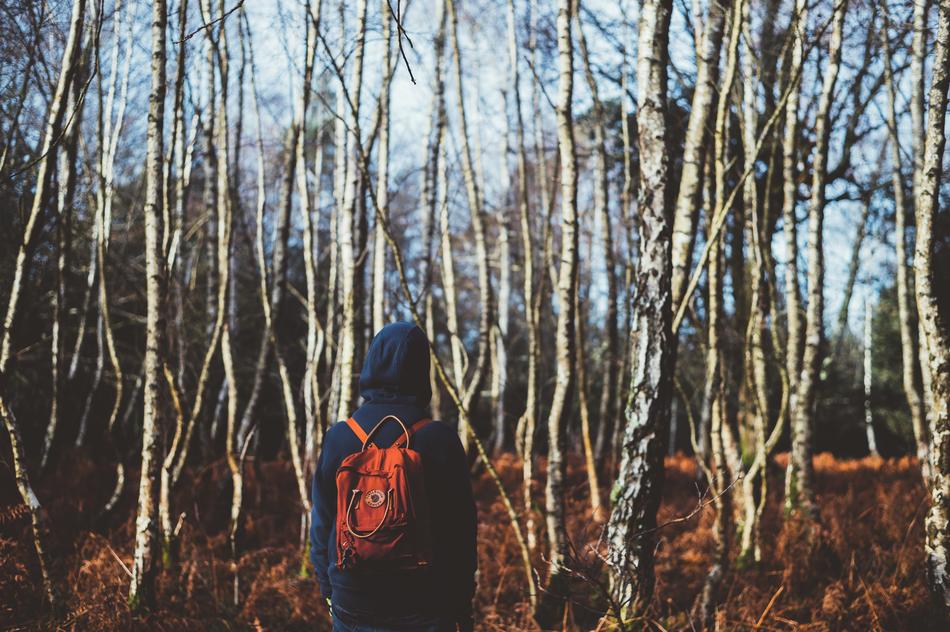 man with Backpack hiking
