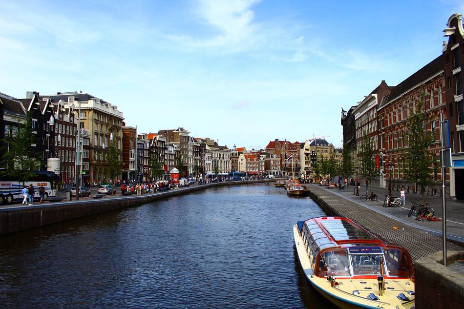 Amsterdam City Netherlands boat