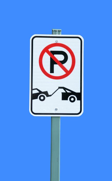 blue sky parking sign