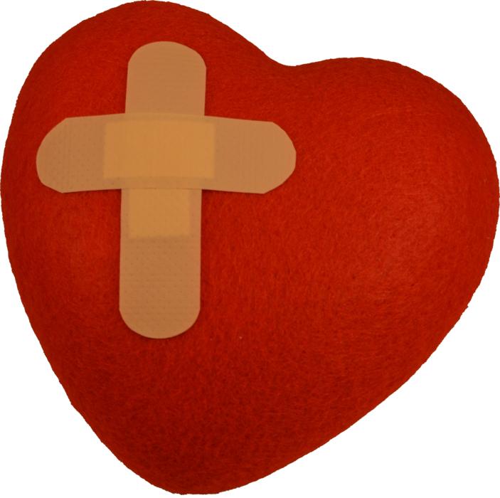 Heart Patch red