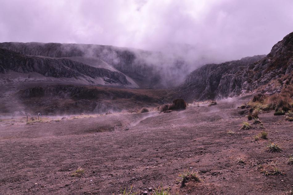 pink mountain landscape