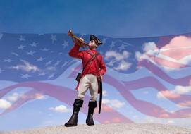 Bugle Soldier American 2d drawing