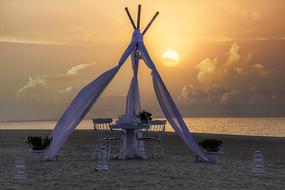 dinner on the beach