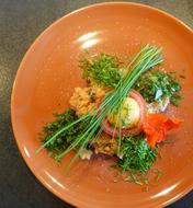 salmon with herbs