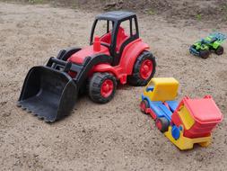 plastic toys for playing in the sand