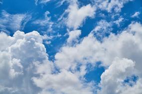 White Clouds on Blue sky background