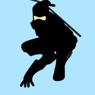 man ninja fighter drawing