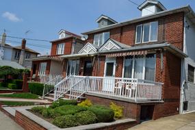 facade of a residential semi-detached house