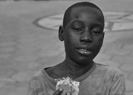 photo of child of the street africa