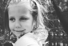 face Children black and white