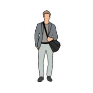 man casual bag drawing
