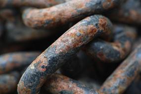 Macro picture of Chain Rusty