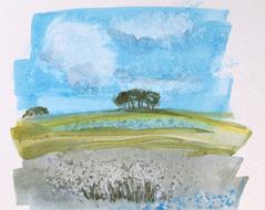 Watercolour Landscape Card