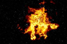 background planet explosion on sky