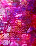 Mixed Media Art pink Painting