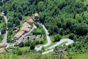 Road Turn Aerial View