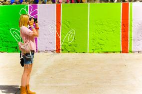 Girl Photograph colors wall