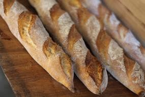 Toasted crusty baguette