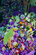 price tag on a bouquet of flowers for sale