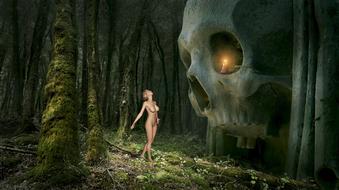 Fantasy Forest Skull And