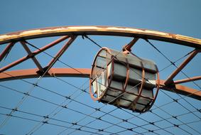 metal structure in an industrial museum