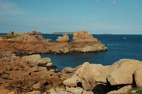 Brittany Rocky Coast Boat