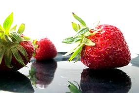 Sweet ripe strawberries on the table