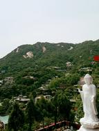 white beautiful statue view