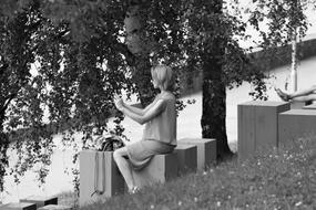 Black And White Photo of Self Beauty girl