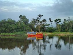 fishing boat at the bridge