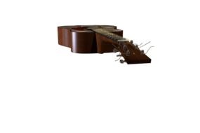 acoustic guitar, 3D render