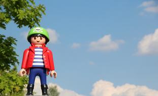 Playmobil game character, lego toy at Sky