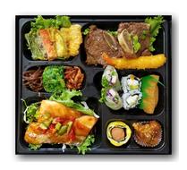 different dishes on a tray