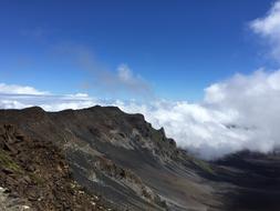 mountains with clouds high