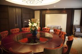 elegant ambience of the restaurant