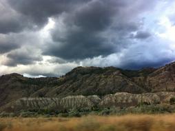 high cliffs with clouds