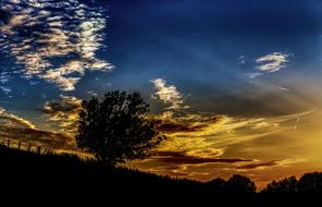 Silhouette Sunset Sky