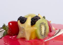 sweet dessert of fruits