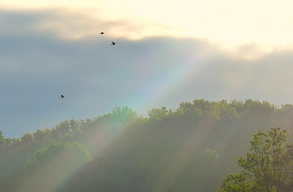 sunbeams in the clouds landscape