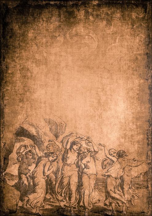 playful antique people background