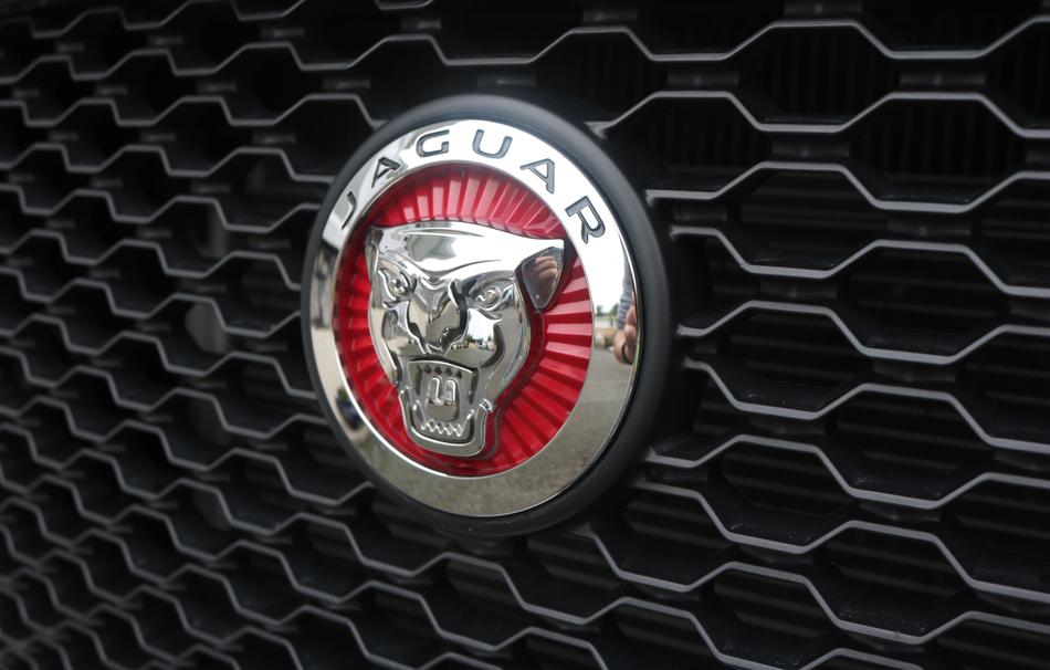 Jaguar shiny car emblem
