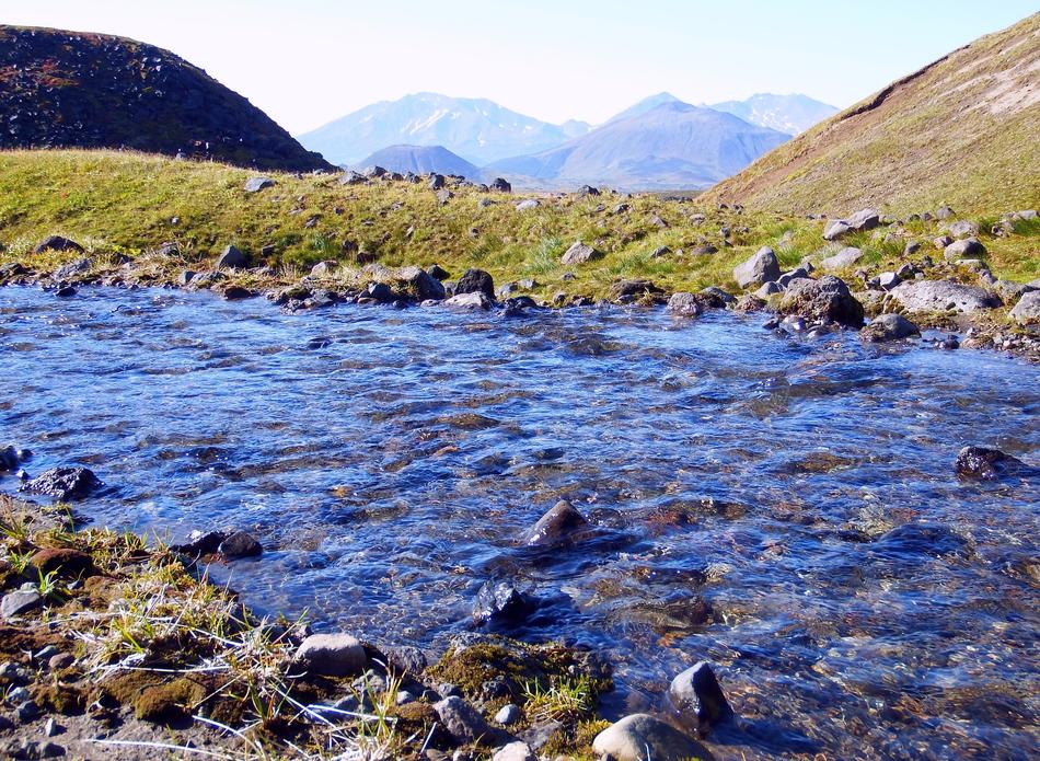 the long river in the rocks