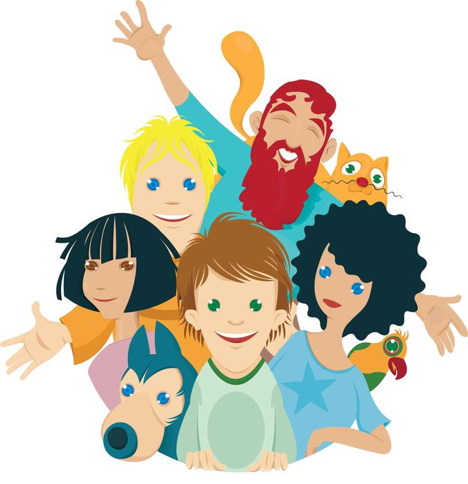 cheerful nice people
