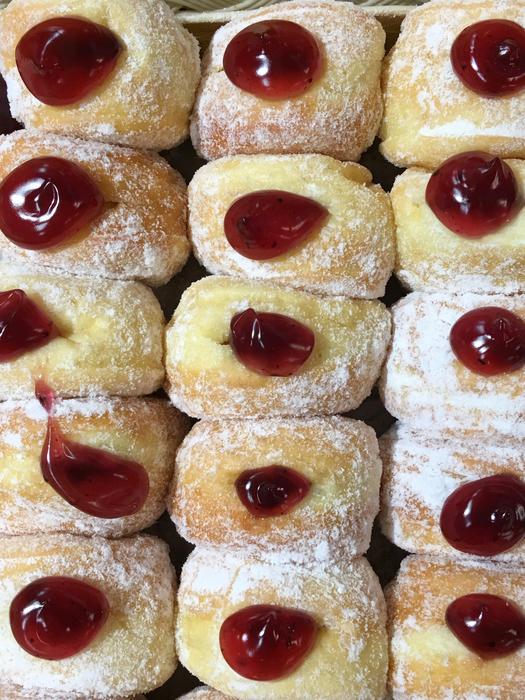 Strawberry doughnuts
