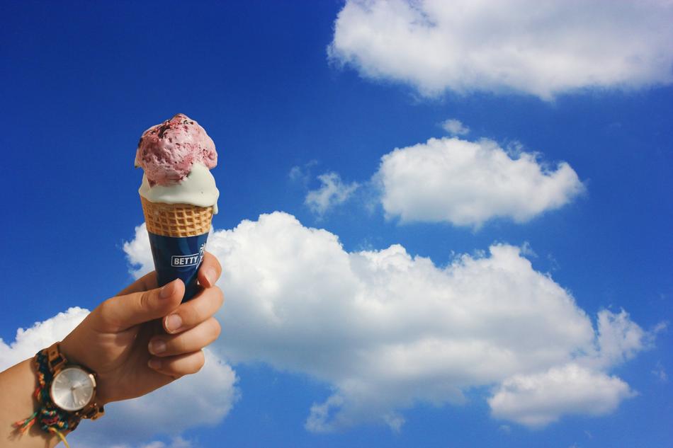 cold ice cream in your hand