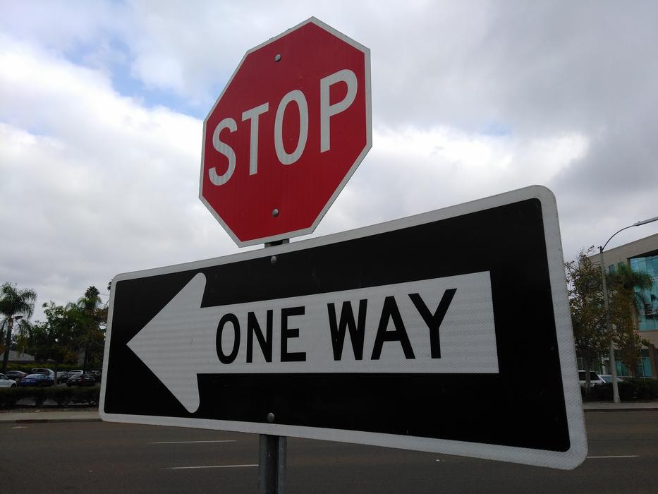 Stop One Way Road