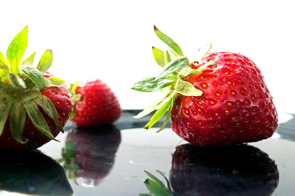 Sweet ripe strawberries on the table